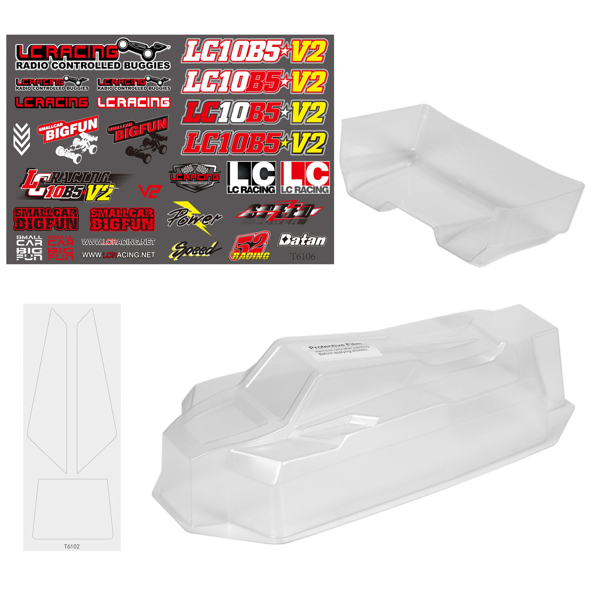Lc Racing Rear Wing C7130 LC10B5V2 Buggy Body/Rear Aero Wing (Light Weight) (For LC10B5V2 ...