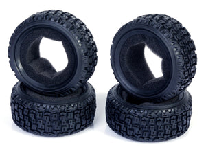 C8081 Super Soft Rally Tires with Inserts (25°, 4 pcs)<br><br><font size=2> (For PTG-2, PTG-2R, PTG-2TC, EMB-RA)</font>