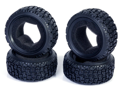 C8081 Super Soft Rally Tires with Inserts (25°, 4 pcs)<br><br><font size=2> (For PTG-2, PTG-2R, PTG-2TC, EMB-RA)</font>