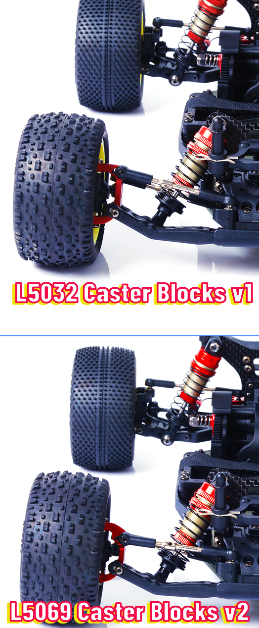 L5069 Alum Caster Blocks v2 (For BHC-1/1ST) – LC Racing Online Store