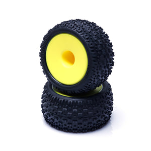 L5076 Jetgo Mini 2WD Stadium Truck Front Tires Pre-Mounted (40° White Dot) 2pcs<br><br><font size=2> (For All BHC and EMB Series)</font>