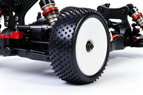 L5097 Jetgo Astro Pins Buggy Racing Tires and Inserts - 4WD Fronts 65° - 2pcs <br><br><font size=2> (For All BHC, EMB and LC12B1 )</font>