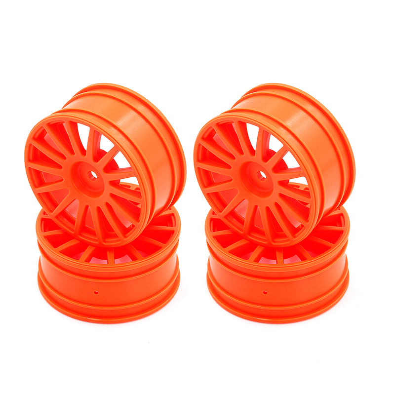 C8048 25mm Fluorescent Orange Wheels (Rally) (4 pcs)<br><br><font size=2> (For PTG-2, PTG-2R)</font>