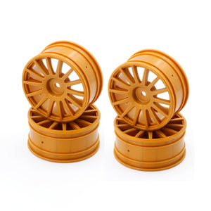 C8052 25mm 14 Spokes Wheels (Rally) (Gold, 4 pcs)<br><br><font size=2> (For PTG-2, PTG-2R)</font>