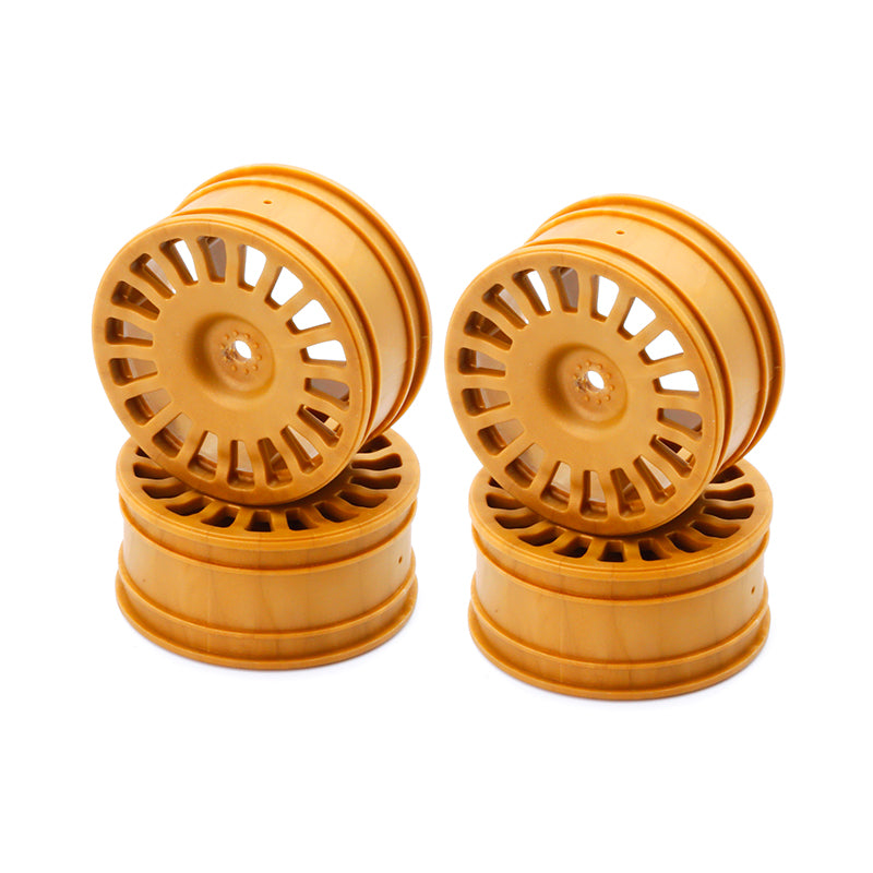 C8053 25mm 18 Spokes Wheels (Rally) (Gold, 4 pcs)<br><br><font size=2> (For PTG-2, PTG-2R)</font>