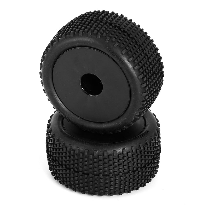 L6249 Block Pin Truggy Tires Mounted Black, 12mm 2pcs<br><br><font size=2> (For EMB-TG)</font>
